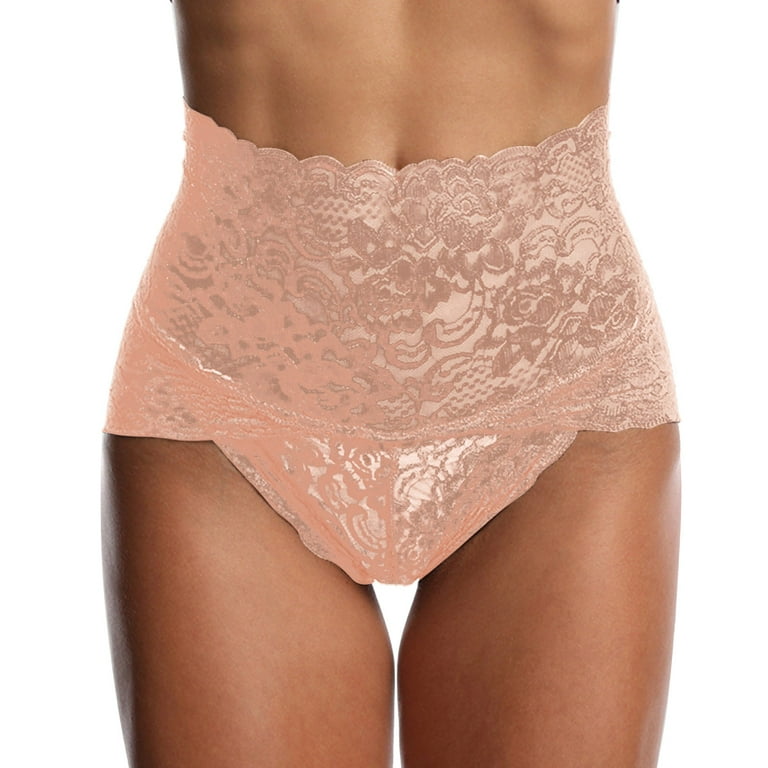 Underwear For Women Lace Mesh Transparent Plus Size High Waist Tummy  Control Full Transparent Panties For Women