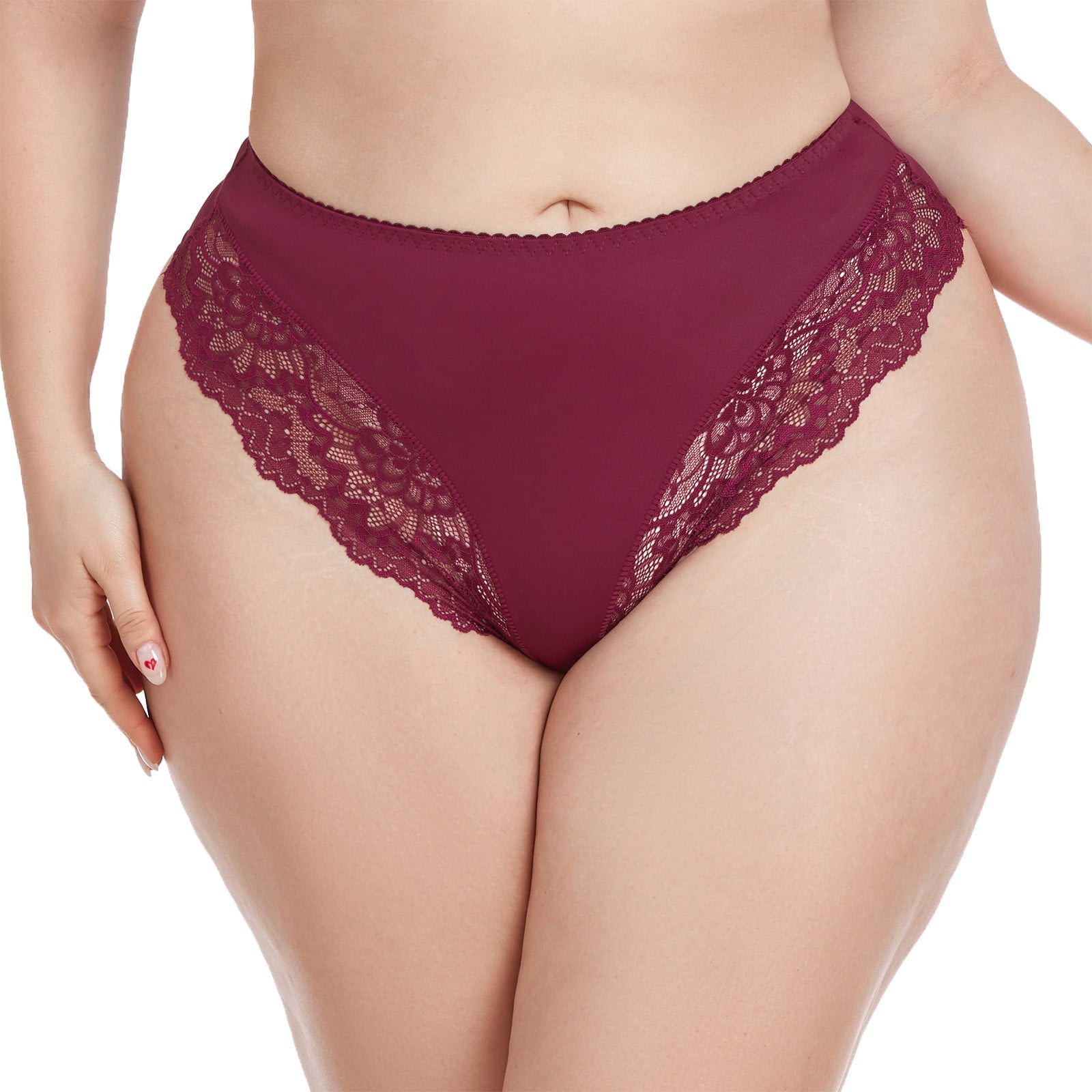 Underwear For Women Plus Size Plus Size Lace Trimmed Breathable