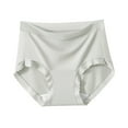 thumbnail image 1 of Underwear For Women Solid Color High Waist Seamless Soft Panties Extended Crotch Thin Brief Soft Full Coverage Brief, 1 of 3