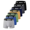 thumbnail image 1 of Underwear Mens Male 7Pcs Sports Letter Printed Panties Boxers Underwear Boxers Men Pack Light Gray M, 1 of 3