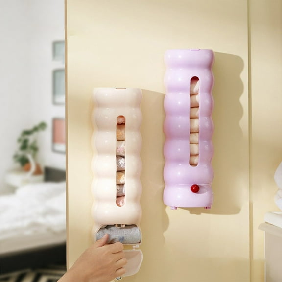 Underwear Organizer 1PC,11.42x6.69x3.15in,Wall Mounted Sock Storage Drawer Adjustable Fabric Compartments for Closet Space Saving(Beige)