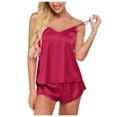 thumbnail image 1 of Underwear Pajama Sets for Women Satin Pajamas Cami Shorts Set Nightwear Pajamas Set, 1 of 6