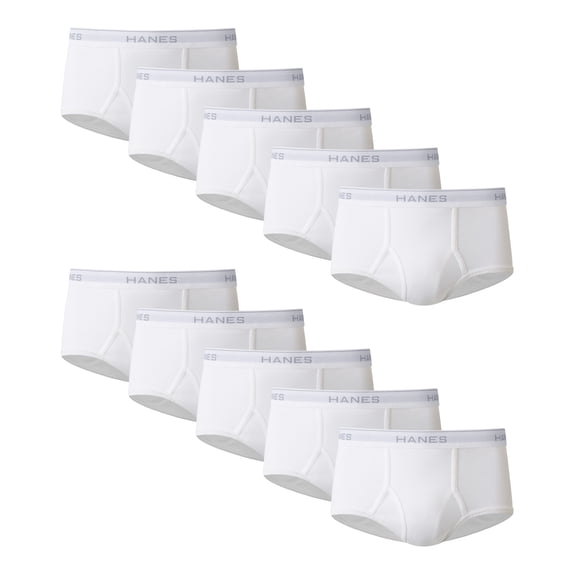 Underwear Set of Cotton Briefs, White, 10-Pack, Men's Underwear