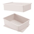 thumbnail image 1 of Underwear Storage Box Drawer Organizer, Clothing Storage Bins with Lid, Stackable Plastic Storage Containers Storing Baskets Box for Socks Underwear(White), 1 of 7