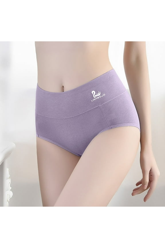 Underwear Women Lace Waistband Full Briefs Ladies High Leg Knickers For Women Soft Stretch Panties Women's Exotic Underwear Womens Bikini Panties Microfiber No Line Panties for Women Boy Shorts