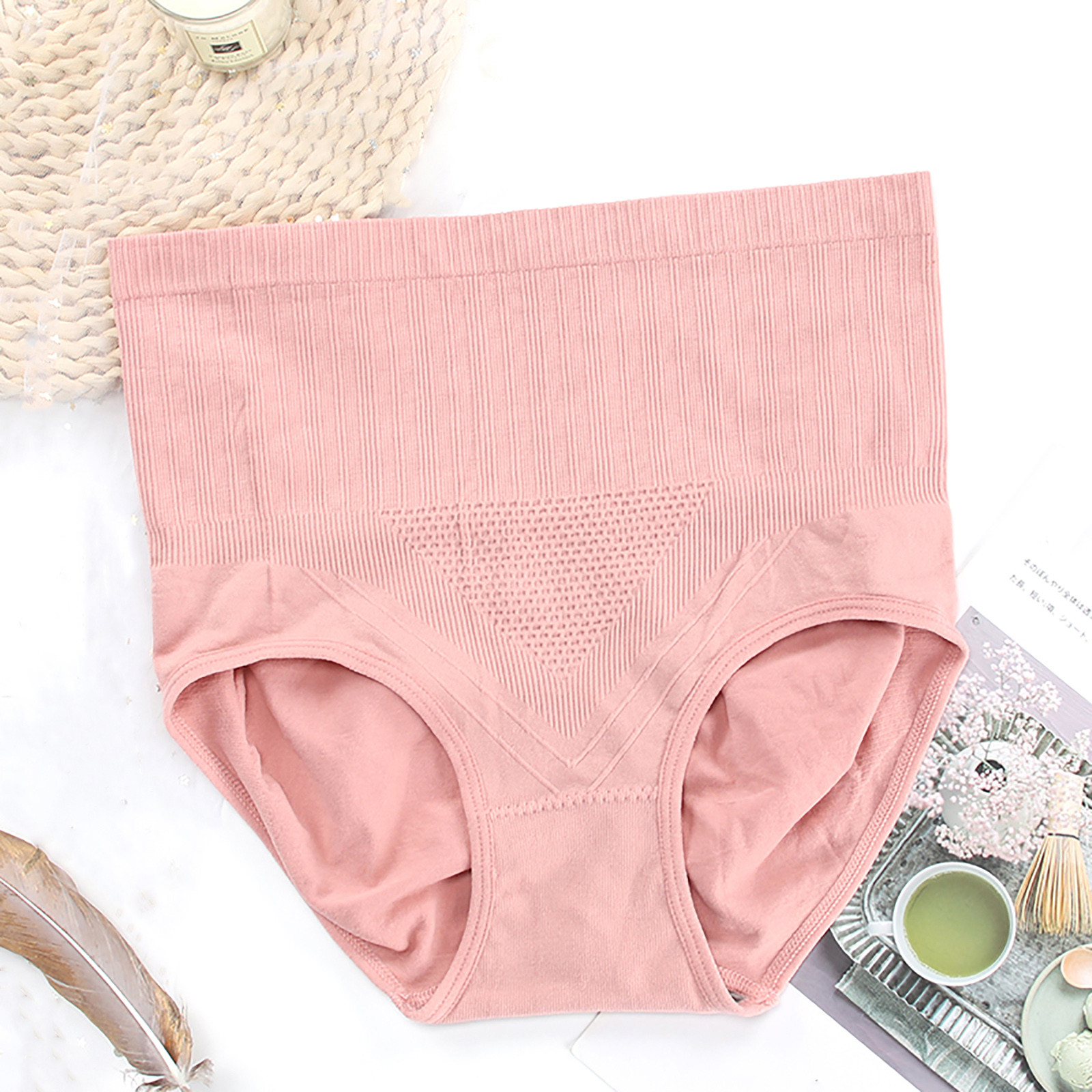 Underwear Women Ladies High Waist Panties Graphene Crotch Panties