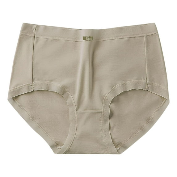 Underwear Women No Show Women's Underwear Plus Size, Women Medium-Waist Briefs Solid Color Women Underwear