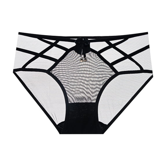 Underwear Women Pack Briefs Women's Lace Abdomen Mid-Waisted Waist and Hip Lift Comfortable Body Breathable Underwear Briefs Black L
