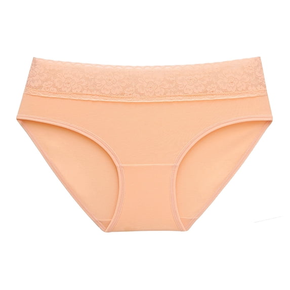 Underwear Women Pack Cotton Lace Fashion Soft Bikini Comfortable Hipster Stretch Full Briefs No Show Underwear for Women 1 PC