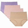 thumbnail image 1 of Underwear Women Pack Full Coverage Underwear Women, 4PC Women Lace High Waisted Body Shaper Shorts Shapewear Panties, 1 of 8