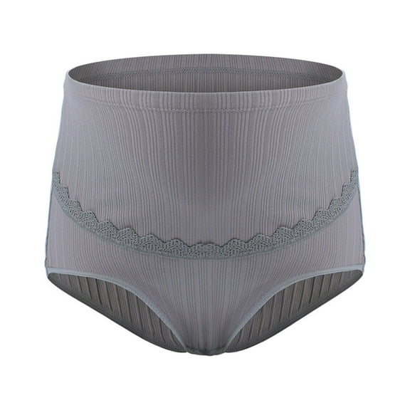 Underwear for Women Panties Women's Lace Underwear Mid-Waisted Ice Silk Full Cover Underwear Soft Satin High Waisted Panties Lightweight Breathable Underpant Briefs High Waisted Underwear Women Gray