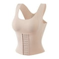 thumbnail image 1 of Underwear Women Slim Shapewear Abdomen Corset Four-in-one Body Shaper Bra Seamless tummy breasted corset underwear skin color L, 1 of 9