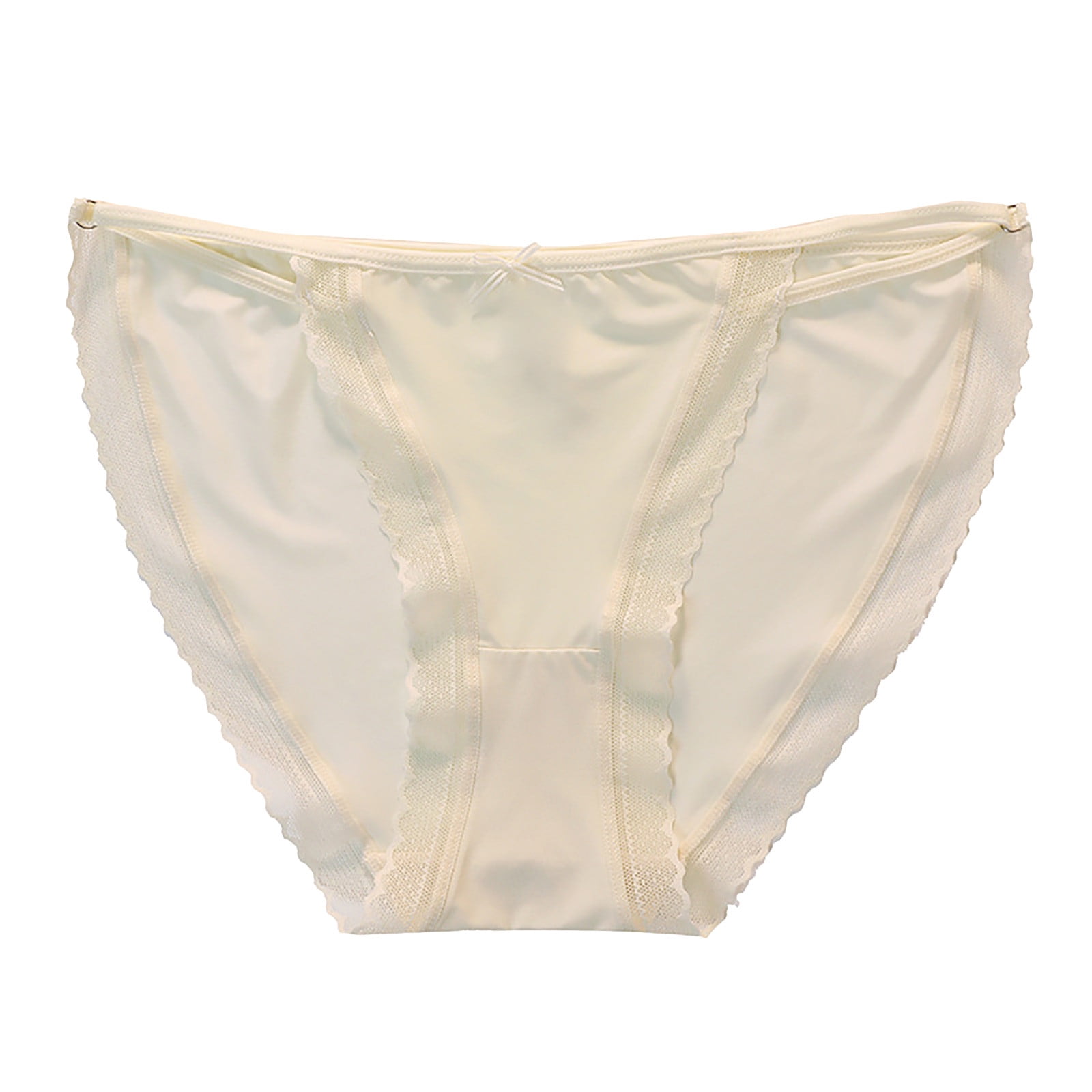  Women's High Waist Underwear Ice Silk Traceless Satin