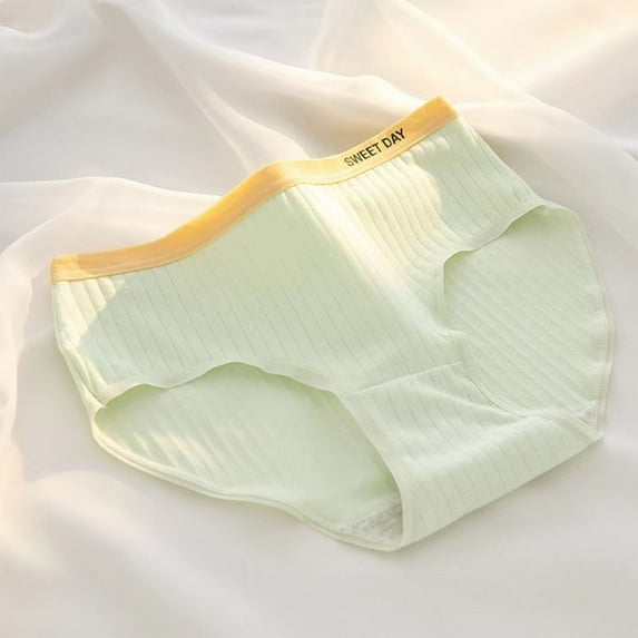 Underwear for Teens Girls Briefs Cotton Mid Waisted Breathable Panties 9-16 Years Juniors Kids Casual Solid Color Stretchy Brief Summer