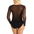thumbnail image 1 of Underwear for Women See-Through Long Sleeve Seamless Arm Shaper Short Top Mesh Shirt Blouse Underwear, 1 of 9