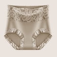 thumbnail image 1 of Underwear for Women Sexy Comfortable Women's Lace Abdomen Mid-rise Waist And Hip Lift Comfortable Body Breathable Underwear Briefs Coffee 2XL, 1 of 4