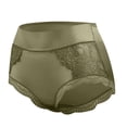 thumbnail image 1 of Underwear for Women Sexy Comfortable Women's Solid Color Lace Court Style Cotton Crotch Mid Waist Plus Size Flat Angle Underwear Army Green L, 1 of 6
