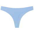 thumbnail image 1 of uublik Underwear for Women Thong Stretch Sexy Lingerie Thong Panties No Show Underwear Light Blue, 1 of 2