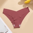 thumbnail image 1 of Underwear for Women Women's Low Waist Panties Seamless Briefs Breathable Underpants Yoga Underwear Wine XL, 1 of 5