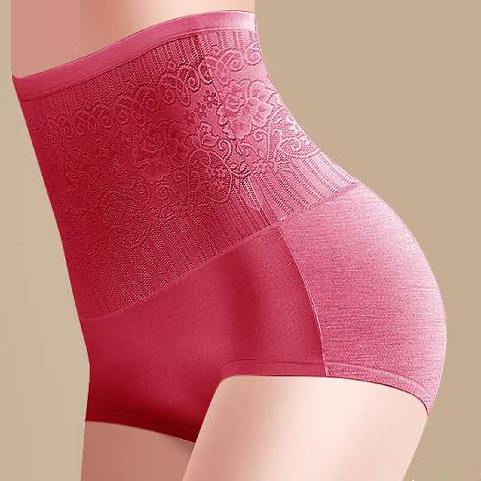 DISOLVE Womens Underwear Cotton Briefs - High Waist Tummy Control Panties  for Women Postpartum Underwear Soft Size (40 Till 44) 4XL Pack of 3 Assorted