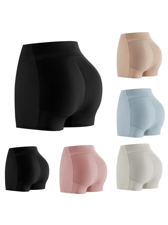 Underwear with Butt Pads for Women Hip Enhancer Booty Lifting Padded Panties Tummy Control Seamless Shapewear 28# Black L