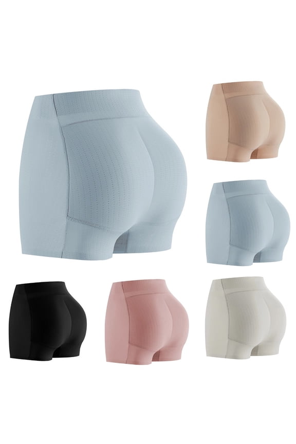 Underwear with Butt Pads for Women Hip Enhancer Booty Lifting Padded Panties Tummy Control Seamless Shapewear 28# Light Blue S
