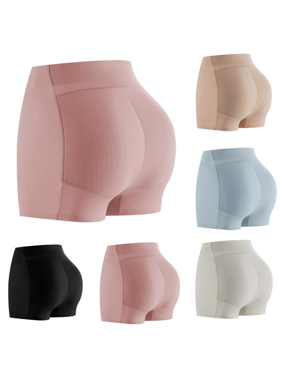 Underwear with Butt Pads for Women Hip Enhancer Booty Lifting Padded Panties Tummy Control Seamless Shapewear 28# Pink S
