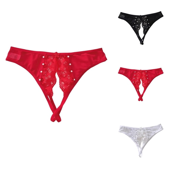 Underwear for women seamless panties – Solid color one-piece breathable thong underwear for women, soft and high stretch invisible panties with silk crotch