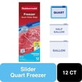 thumbnail image 1 of Rubbermaid Freezer Slider Flex Gusset Slide Zipper Quart Freezer Bags, 12 Count, 1 of 8