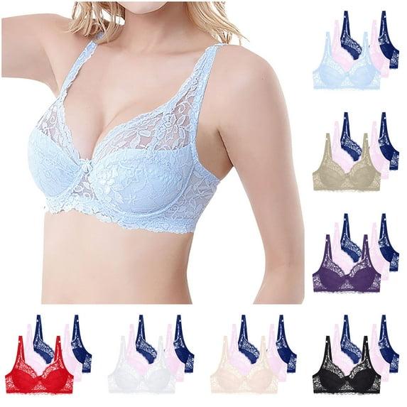 Underwire Bras for Women Push up Plus Size Solid Color Lightweight Supportive Bras Women's Comfortable Soft Seamless Breathable Underwear Everyday Bras Beige 90B