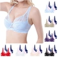thumbnail image 1 of Underwire Bras for Women Push up Plus Size Solid Color Lightweight Supportive Bras Women's Comfortable Soft Seamless Breathable Underwear Everyday Bras Red 85C, 1 of 6