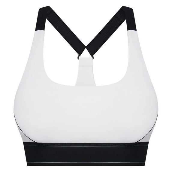 No Underwire Bras for Women Solid Yoga Bra for Workout and Daily Wear Seamless Design Breathable Trendy Strappy Back for A Stylish Look Wireless Bra White 4