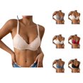 thumbnail image 1 of Underwire Bras for Women Elegant Floral Lace Lightweight Breathable Adjustable Strap Side Support Push Up Bra, 1 of 9