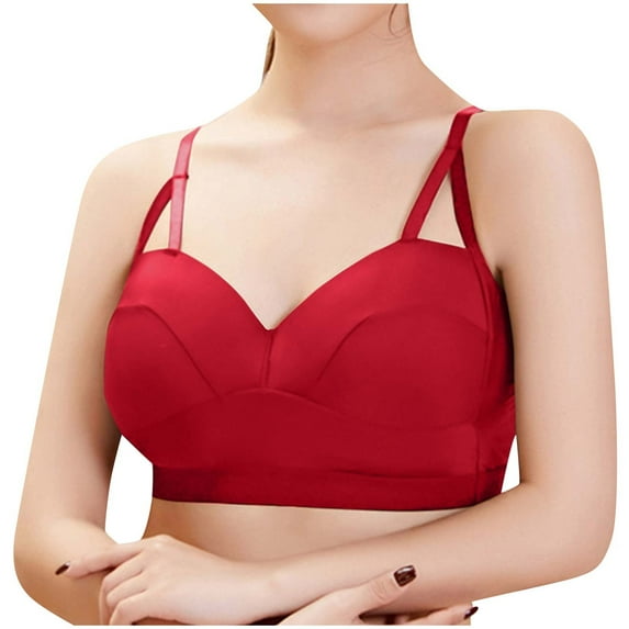Underwire Bras for Women Plus Size Adjustable Strap Seamless Sports Bras Ladies Full Coverage Wirefree Tshirt Bra Underwear