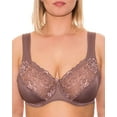 thumbnail image 1 of Underwire Full Coverage Bra Wide Straps Support Panels Plus Size 34 36 38 40 42 44 / C D E F G H I J (44DDD/F, Cocoa), 1 of 3