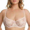 thumbnail image 1 of Underwire Sheer Lace Bra Plus Size Lingerie Comfort Fit 32 34 36 38 40 42 B C D E F G H I ( 32H, Nude), 1 of 3