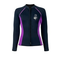 Underwire Swimsuits for Women 3mm Diving Suit Two-piece Diving Suit Long-sleeved Cold-proof And Warm Diving Jacket Snorkeling And Surfing Swimsuit Purple,2XL