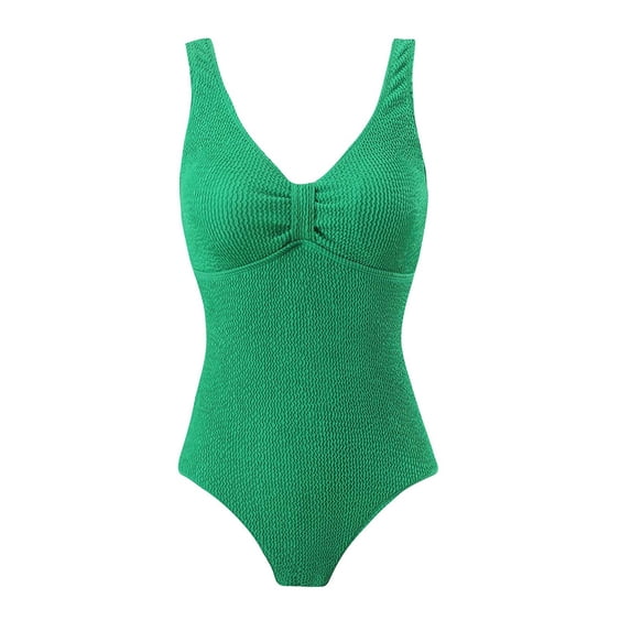 Underwire Swimsuits for Women Fashion Solid Color Swimsuit Backlessswimsuit Green,M