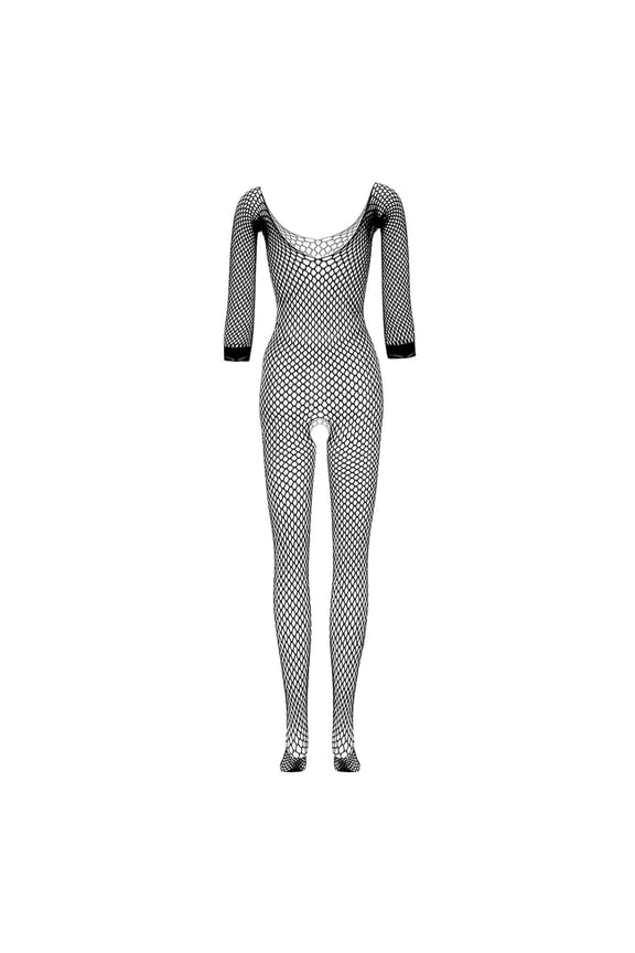 Underwire Women Fishnet Nightwear Bodysuit Sleepwear Deep V Cute Lingerie