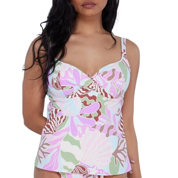 Underwire Wrap Tankini Top Swimsuit