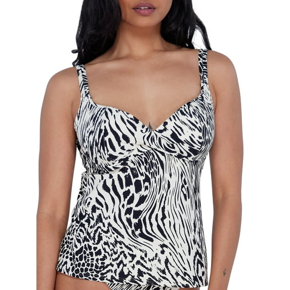 Underwire Wrap Tankini Top Swimsuit