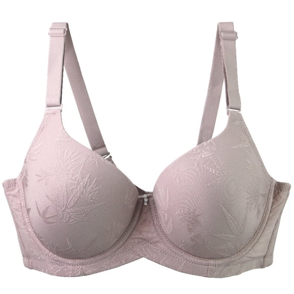 Underwired Bras for Women Plus Size High Supportive Embroidered Adjustable Straps Full-Figure Everyday Bras