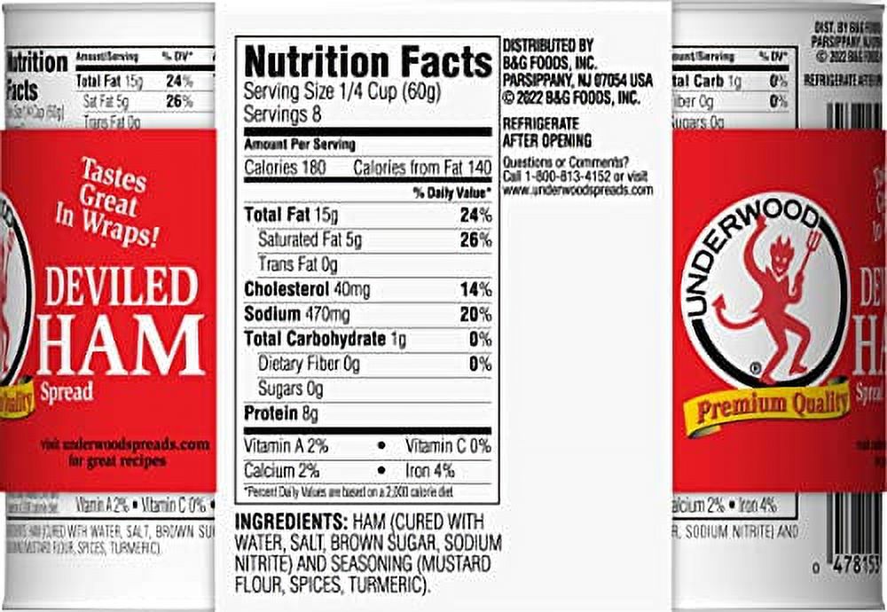 Underwood Deviled Ham Meat Spread, 4.25 Ounce (Pack of 4)
