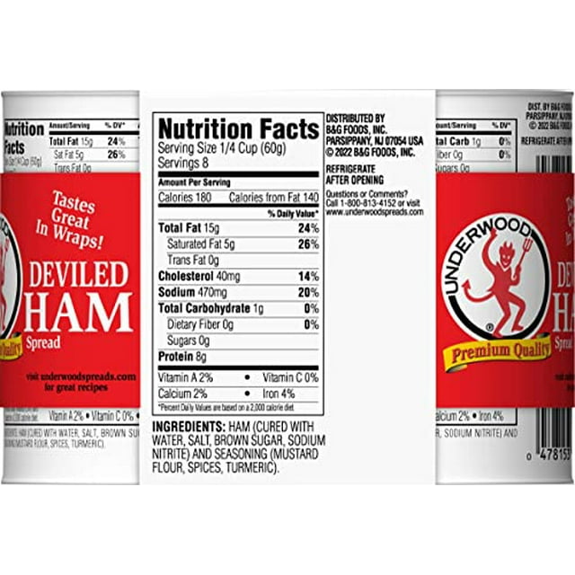Underwood Deviled Ham Meat Spread, 4.25 Ounce (Pack of 4)