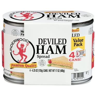 Underwood Deviled Ham Spread, 4.25 oz, 4 Count Cans