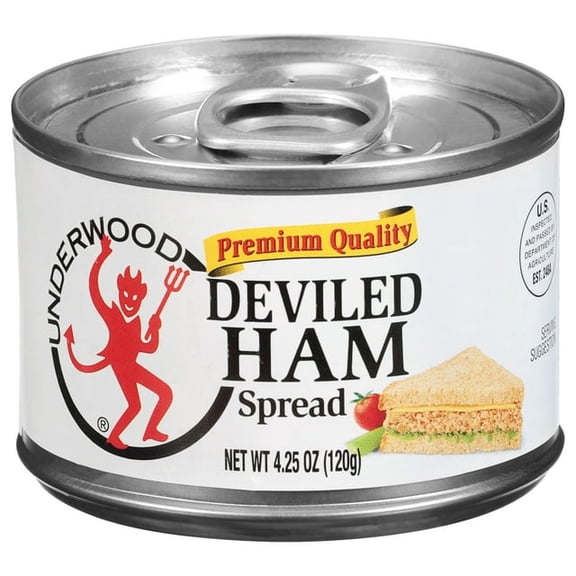 Underwood Deviled Ham Spread, Shelf-Stable, 4.25 oz Can (Pack of 6)