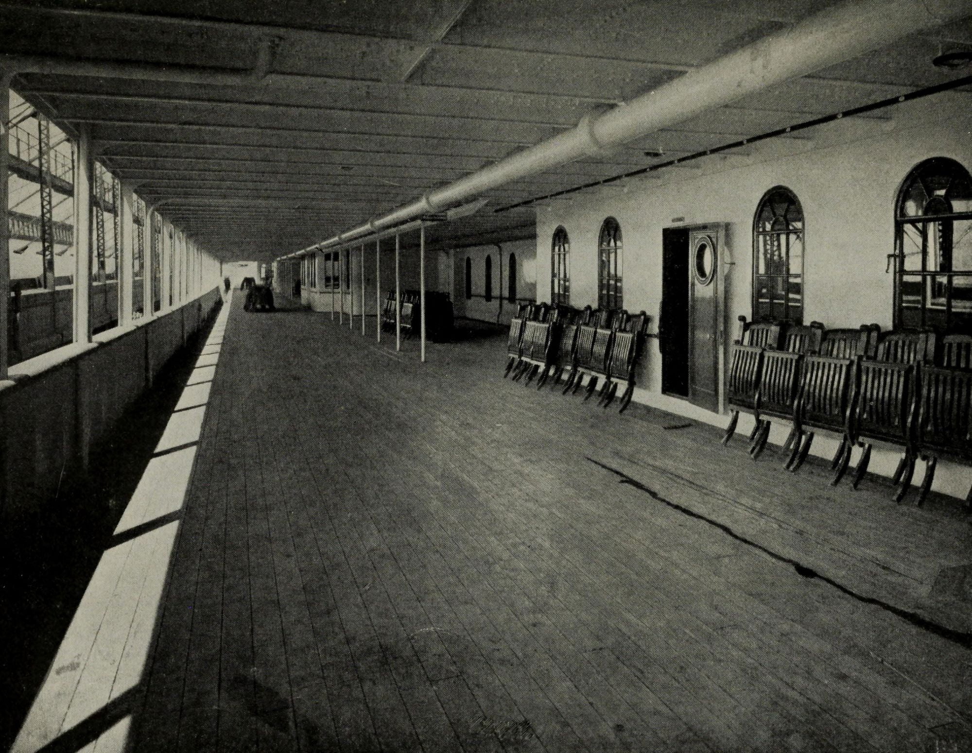 Underwood & Underwood Truth about the Titanic 1913 Promenade deck of Titanic Canvas Art - (24 x 36)