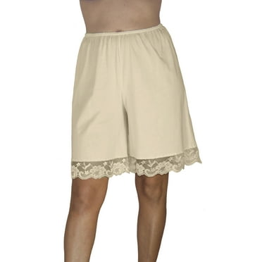 Underworks 9-Inch Inseam Cotton Pettipants Beige Small