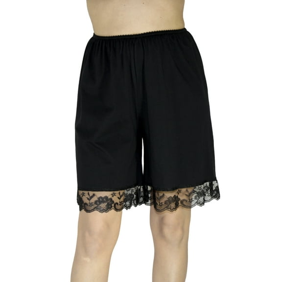 Underworks 9-Inch Inseam Cotton Pettipants Black Small