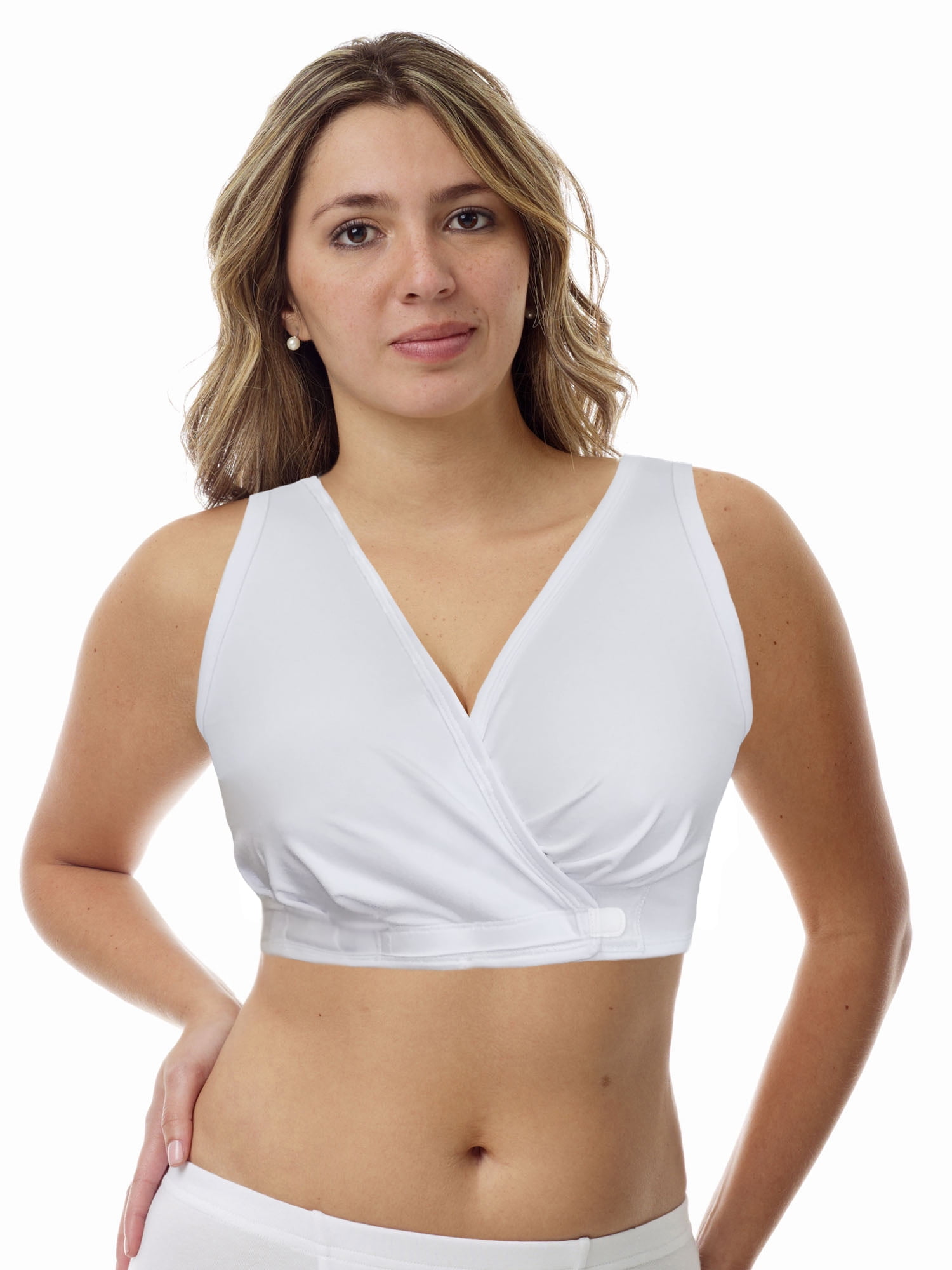 Underworks Arthritis Hook and Loop Front Closure Sleep and Leisure Bra - Breastfeeding Bra